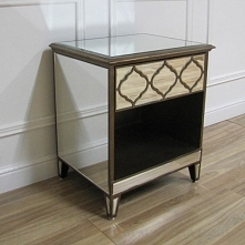 lustrzana szafka nocna z marokańskim wzorem BLACK BEAR HOUSE