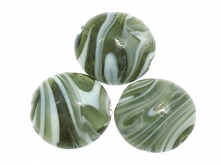 Koraliki Szkło Lampwork Moneta Oliwka