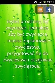 Jesteś urodzony,  by zwyciężać, jednakże, aby być zwycięzcą musisz zaplanować zwycięstwo,  przygotować się do zwycięstwa i oczekiwać zwycięstwa