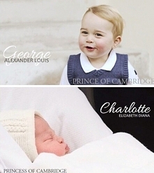 George Alexander Louis i Charlotte Elizabeth Diana - dzieci księcia Williama i księżnej Catehrine