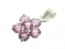 Zawieszka z Kryształkami Micro Pav Kwiatek Fioletowy