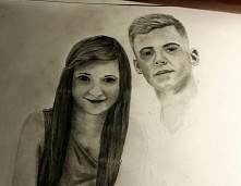 '' portret '' jeszcze nie skonczony.. który właśnie robie. Nie podoba mi ;x coś jest w nim nie tak tylko nie wiem co :l a poprawialam juz ze 4 razy i jest le...