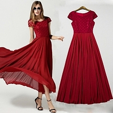 Bohemian Style Lace Spliced...