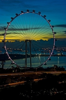 Singapore Flyer in Twilight