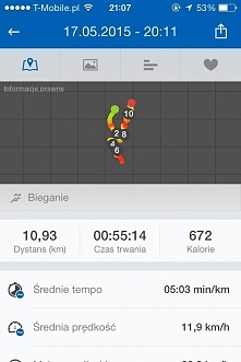 późno biegałam bo dopiero o 20 ale zawsze cos nawet w niedziele nie odpiszczam