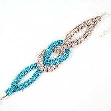 Two color macrame bracele