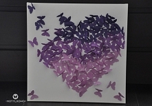 obraz ombre fiolety motylki