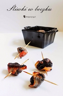 Śliwki zapiekane w boczku; po przepis kliknij w zdjęcie :)