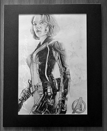 black widow The Avengers : Age of Ultron; rysunek, rozmiar A3