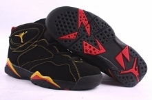 Cheap Nike Air Jordan 7 Black Golden Red Mens Retro Shoes