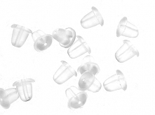 Baranki Zatyczki do Kolczyków Silikonowe Transparentny