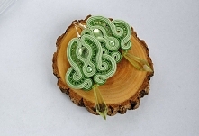 Kolczyki sutasz pistacjowe