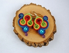 Kolczyki sutasz tęczowe