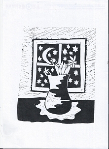 "Noc za oknem" - linoryt