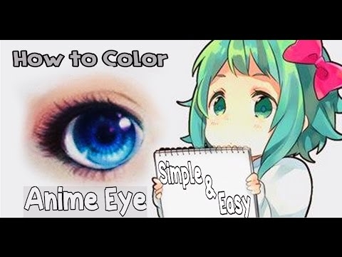 Anime Eye Coloring Tutorial Using Colored Pencils