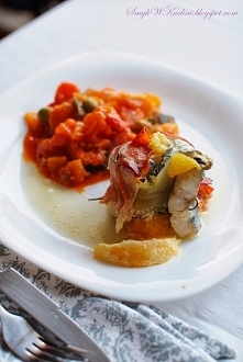 Roladki z miruny z pomarańczą i szynką parmeńską. DIETA NISKOKALORYCZNA