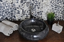 InduStone kamienna umywalka nablatowa DN-P black