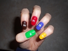 M&M's nails omnomn...