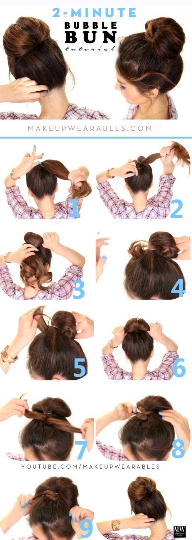 2 Minute Bubble Bun Tutorial