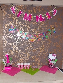 dekoracje na roczek HELLO KITTY