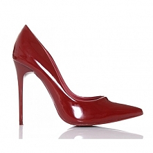 CZÓŁENKA SPEKTAKULARNE BORDOWE LAKIEROWANE