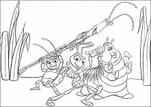 Kolorowanki z bajki Dawno temu w trawie :)