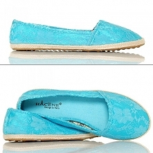 ESPADRYLE TURKUSOWE KORONKOWE
