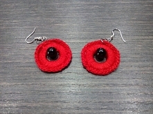 Czerwono- czarne kolczyki