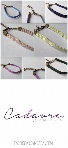 Bransoletki plecione z muliny z łańcuszkiem regulacyjnym od Cadavre