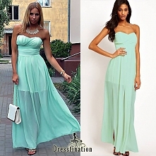 2 w 1 sukienka miętowa