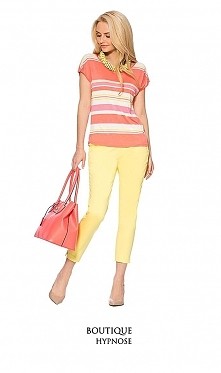 Tym razem proponujemy modne cygaretki w bardzo modnym w tym sezonie kolorze białym oraz pastelowym żółtym.
Zapraszamy do butiku lub na fb