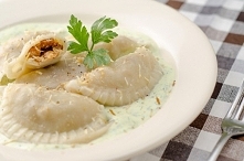 Pierogi z kurkami i oscypkiem