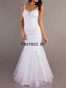 A-Linie Herzausschnitt Strasssteine Trägerlos Bodenlang Ballkleider