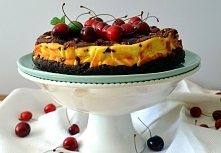 Sernikobrownie z czereśniami