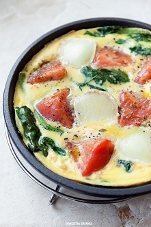 Frittata ze szpinakiem ,pom...