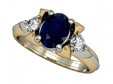 Złoto, srebro, szafir i diamenty