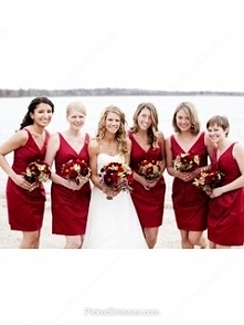 Buy Red Bridesmaid Dresses Canada at Pickeddresses