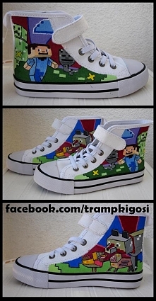 Trampki ręcznie malowane pr...