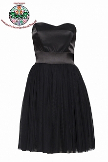 czarna tiulowa sukienka