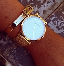 złoto-biały zegarek ^^