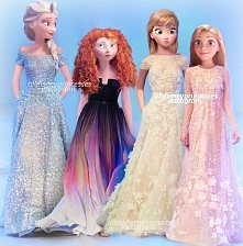 Elsa, Merida, Anna i Roszpunka