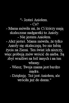 Ludzie to bowiem anioły bez skrzydeł