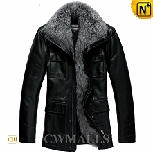 Perth Mens Fur Trimmed Down Coat CW832604
Cwmalls men black fox fur down coat, made with natural sheepskin with down filling, designed with large fox fur trim from the collar to...