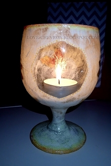 Decoupage'owy świecznik z kielicha ;) Dokładny opis jak zrobić po kliknięciu w zdjęcie