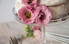 Tort z żywymi kwiatami
