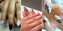 9 zdobień paznokci wykonanych za pomocą rapidografu
