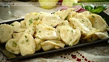 Pierogi z mieloną wołowina i szynką parmeńską