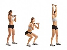 Ćwiczenie na mocne barki – przysiady

Rozstaw stopy na szerokość bioder. Unieś ciężarki na wysokość barków, wnętrza dłoni skieruj do siebie. Zejdź do przysiadu. Wyprostuj się, u...