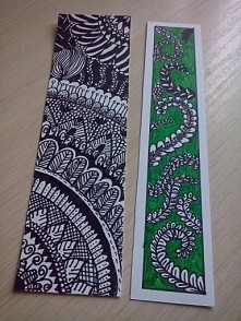 co sądzicie o moich pierwszych zakładkach do książek doodle & zentagle? dopiero się uczę, proszę o wyrozumiałość i radę