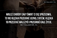 To nie klęska przegrać jedn...